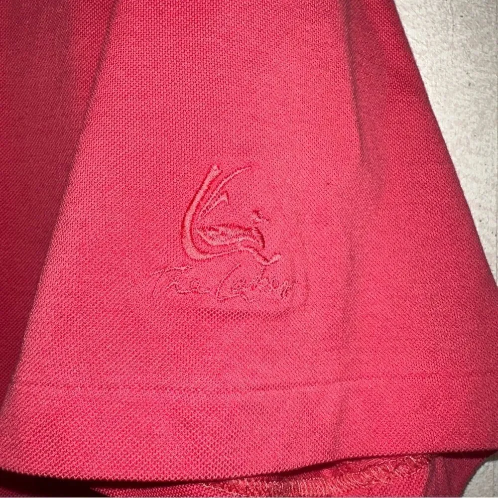Ralph Lauren Polo Golf Shirt Mens Large Pink Ribbed Collar Gray Pony Logo Polo